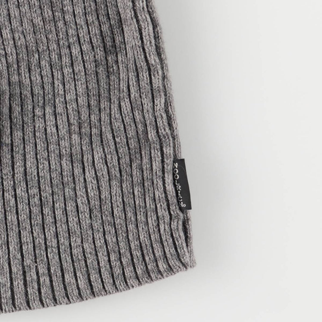 WOOLRICH Ribbed Half-Zip Sweater, Women's Size L Lamy gray type Vintage Second Hand