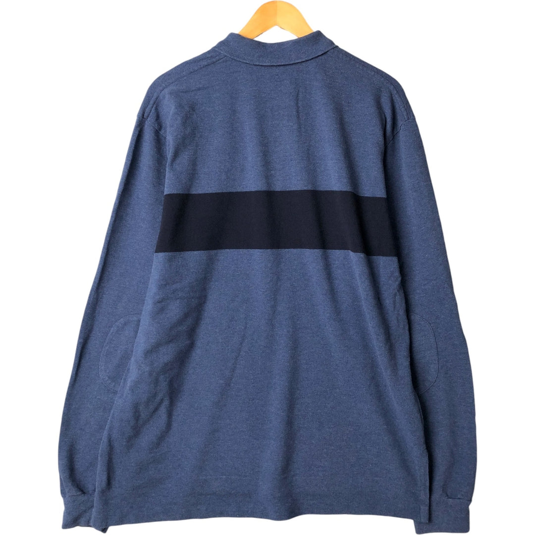 Ralph Lauren POLO by Ralph Lauren long sleeve polo shirt, men's XL size cotton blue type Vintage Second Hand