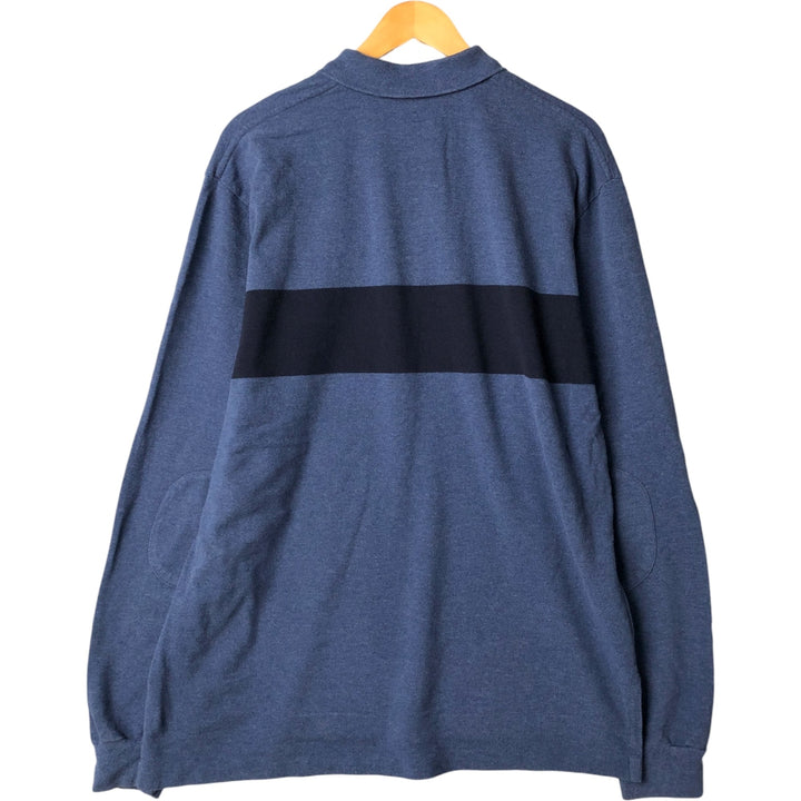 Ralph Lauren POLO by Ralph Lauren long sleeve polo shirt, men's XL size cotton blue type Vintage Second Hand
