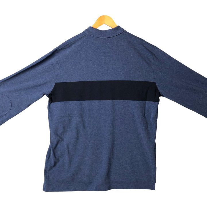 Ralph Lauren POLO by Ralph Lauren long sleeve polo shirt, men's XL size cotton blue type Vintage Second Hand