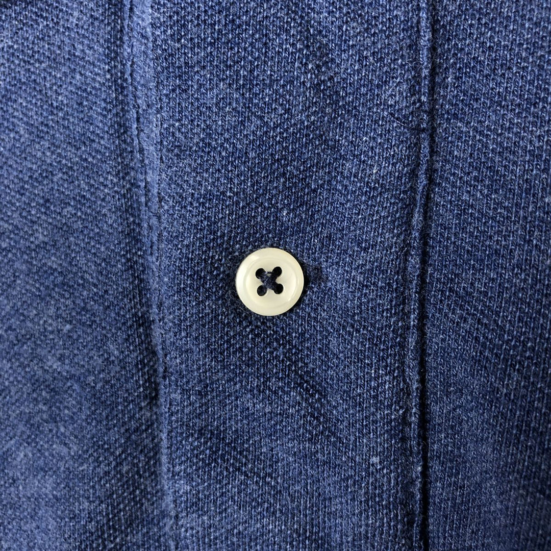Ralph Lauren POLO by Ralph Lauren long sleeve polo shirt, men's XL size cotton blue type Vintage Second Hand