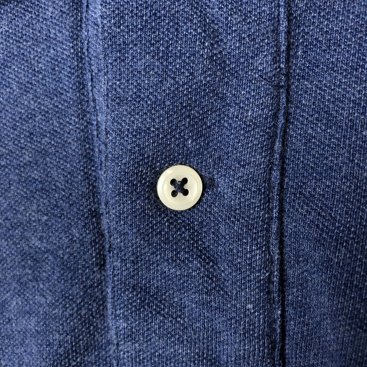 Ralph Lauren POLO by Ralph Lauren long sleeve polo shirt, men's XL size cotton blue type Vintage Second Hand
