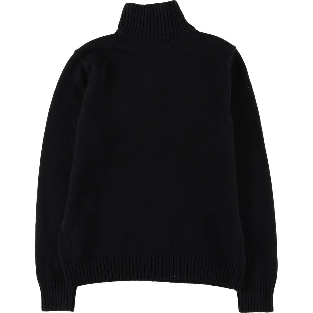 Ralph Lauren Jeans Company Cotton Knit Half-Zip Sweater, Women's Size Small cotton black type Vintage Second Hand