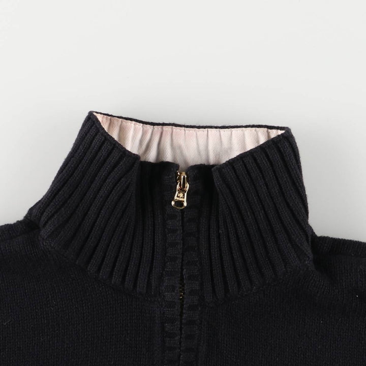 Ralph Lauren Jeans Company Cotton Knit Half-Zip Sweater, Women's Size Small cotton black type Vintage Second Hand