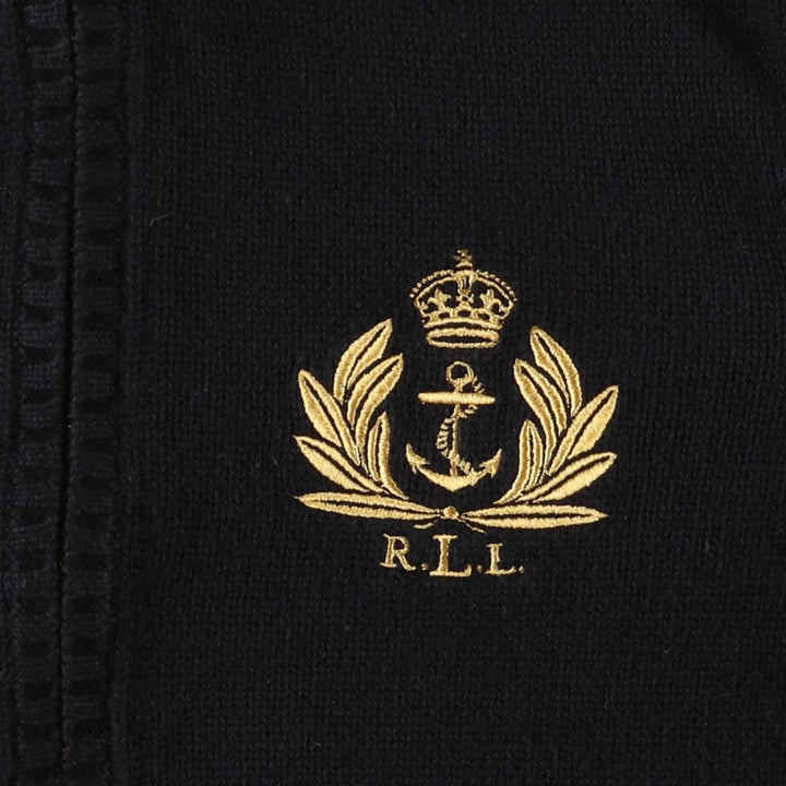 Ralph Lauren Jeans Company Cotton Knit Half-Zip Sweater, Women's Size Small cotton black type Vintage Second Hand