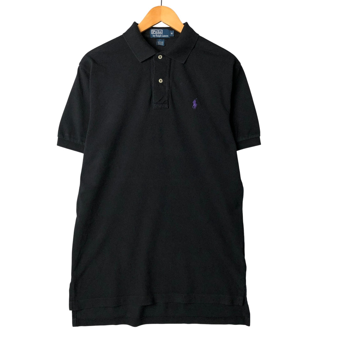 Ralph Lauren POLO by Ralph Lauren short sleeve polo shirt, men's size M cotton black type Vintage Second Hand