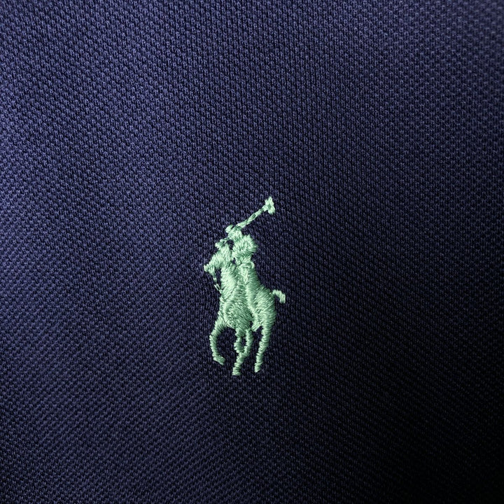 Ralph Lauren POLO GOLF Polo Golf short sleeve polo shirt for men size L Pima Cotton navy blue type Vintage Second Hand