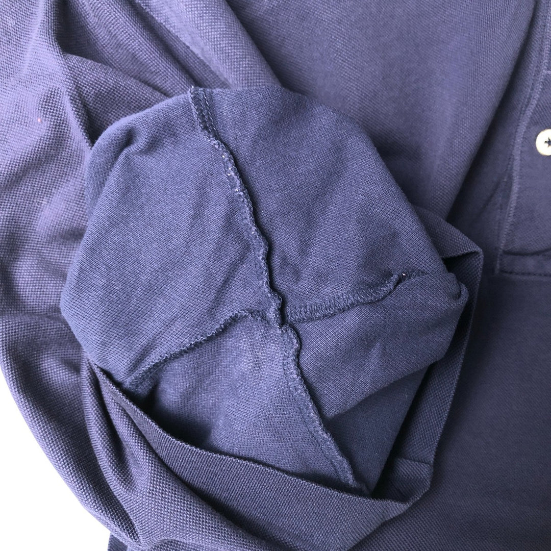 Ralph Lauren POLO GOLF Polo Golf short sleeve polo shirt for men size L Pima Cotton navy blue type Vintage Second Hand