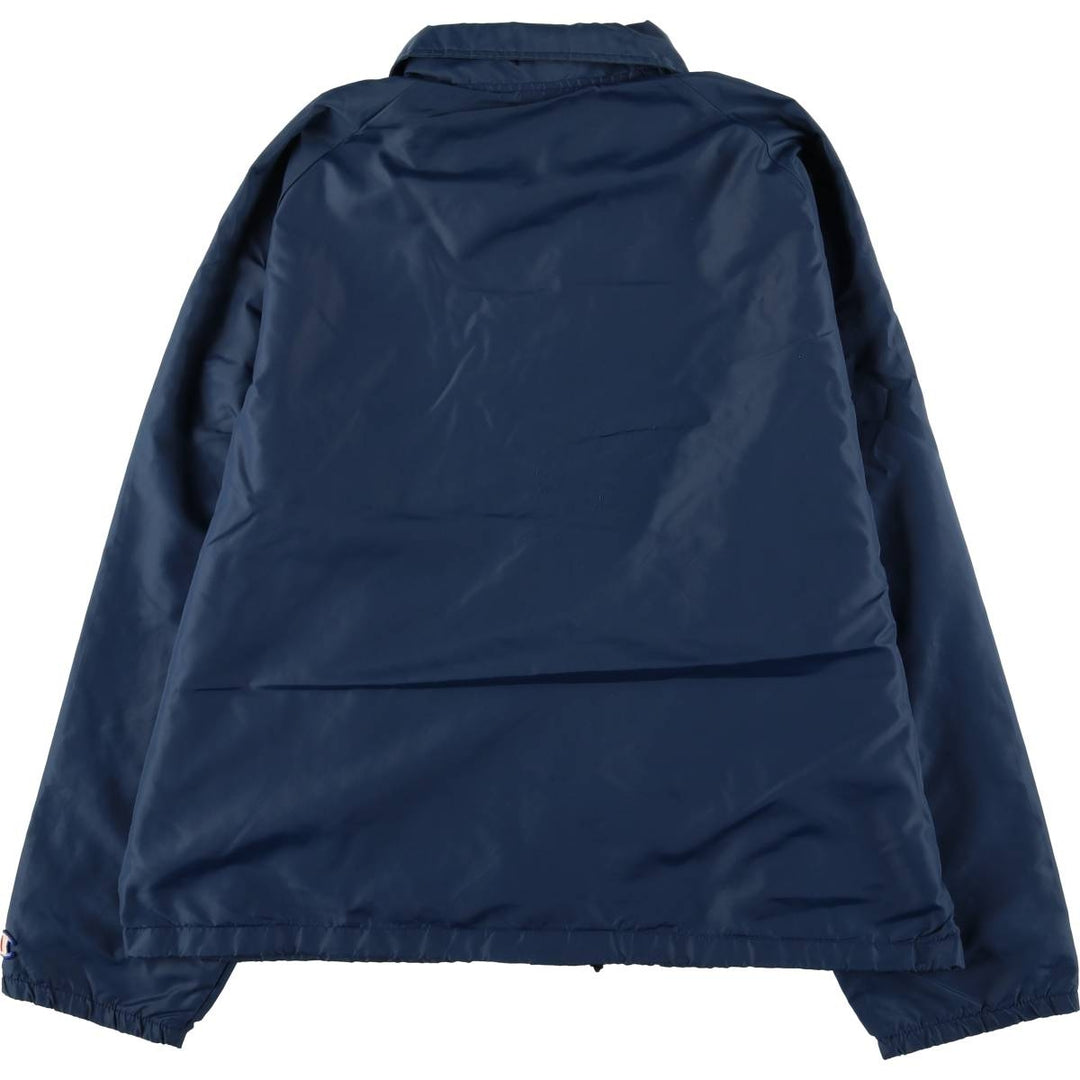 Vintage 1990'S Champion USNA Naval Academy College Coach's Jacket, Made in USA, Men's XL Nylon navy blue type Vintage Second Hand