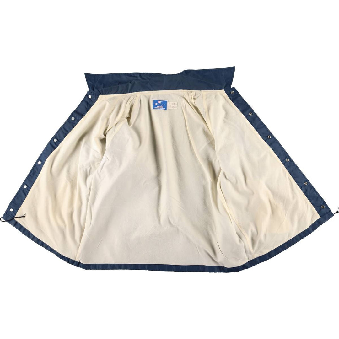 Vintage 1990'S Champion USNA Naval Academy College Coach's Jacket, Made in USA, Men's XL Nylon navy blue type Vintage Second Hand