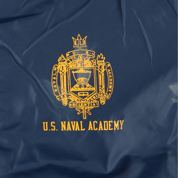 Vintage 1990'S Champion USNA Naval Academy College Coach's Jacket, Made in USA, Men's XL Nylon navy blue type Vintage Second Hand