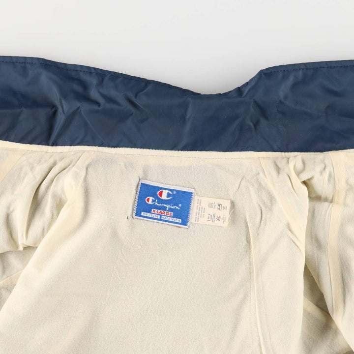 Vintage 1990'S Champion USNA Naval Academy College Coach's Jacket, Made in USA, Men's XL Nylon navy blue type Vintage Second Hand