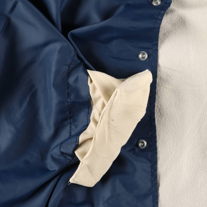 Vintage 1990'S Champion USNA Naval Academy College Coach's Jacket, Made in USA, Men's XL Nylon navy blue type Vintage Second Hand