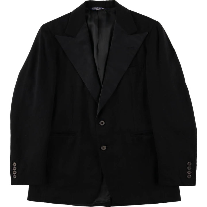 1970'S Ralph Lauren POLO by Ralph Lauren peak lapel tailored jacket, men's size small unclear black type Vintage Second Hand