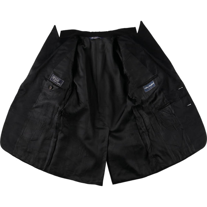 1970'S Ralph Lauren POLO by Ralph Lauren peak lapel tailored jacket, men's size small unclear black type Vintage Second Hand