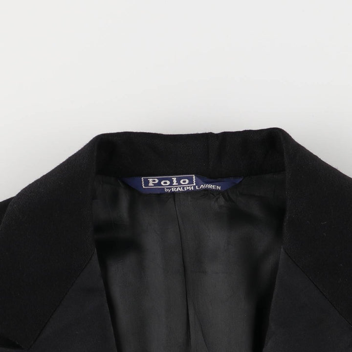 1970'S Ralph Lauren POLO by Ralph Lauren peak lapel tailored jacket, men's size small unclear black type Vintage Second Hand