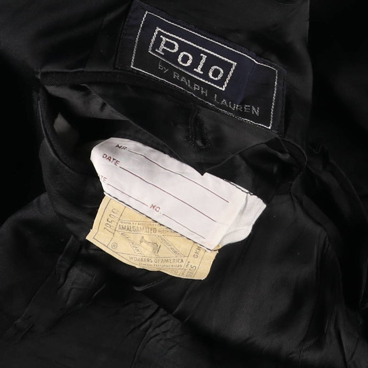 1970'S Ralph Lauren POLO by Ralph Lauren peak lapel tailored jacket, men's size small unclear black type Vintage Second Hand