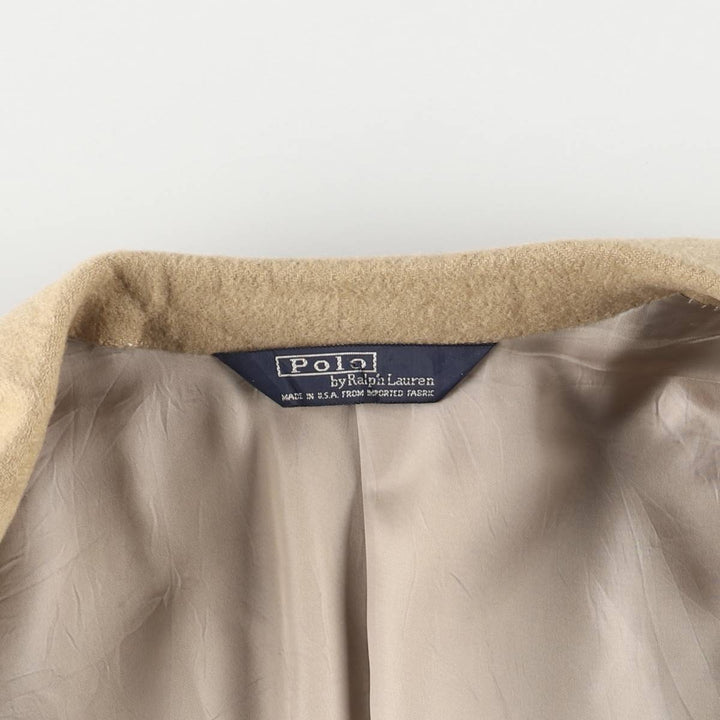 90'S Ralph Lauren POLO by Ralph Lauren FOR Perkins Shearer Wool Tailored Jacket, Made in USA, Men's Size Medium unclear Beige type Vintage Second Hand