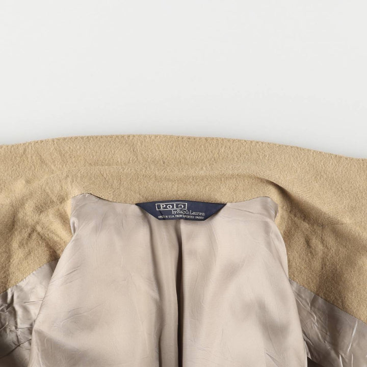 90'S Ralph Lauren POLO by Ralph Lauren FOR Perkins Shearer Wool Tailored Jacket, Made in USA, Men's Size Medium unclear Beige type Vintage Second Hand
