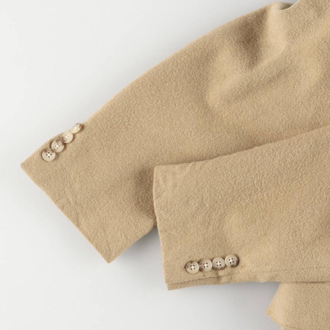 90'S Ralph Lauren POLO by Ralph Lauren FOR Perkins Shearer Wool Tailored Jacket, Made in USA, Men's Size Medium unclear Beige type Vintage Second Hand