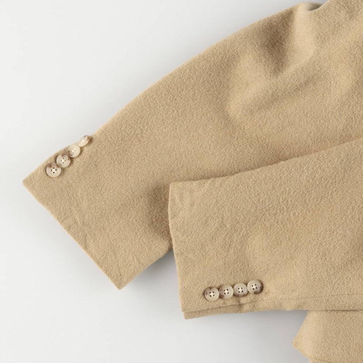 90'S Ralph Lauren POLO by Ralph Lauren FOR Perkins Shearer Wool Tailored Jacket, Made in USA, Men's Size Medium unclear Beige type Vintage Second Hand