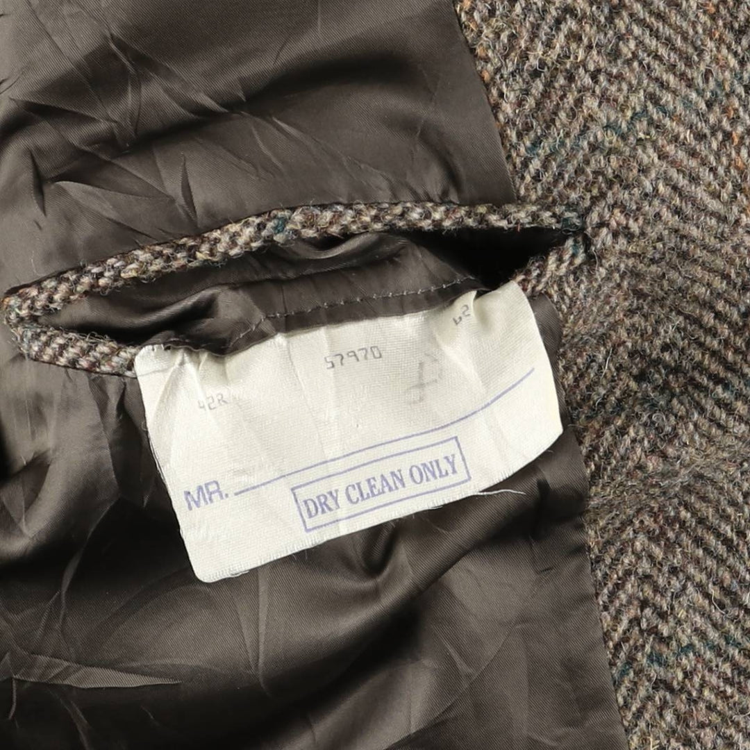 90'S Ralph Lauren POLO by Ralph Lauren Check Pattern Tailored Jacket, Made in USA, Men's Size L unclear beige type brown Vintage Second Hand