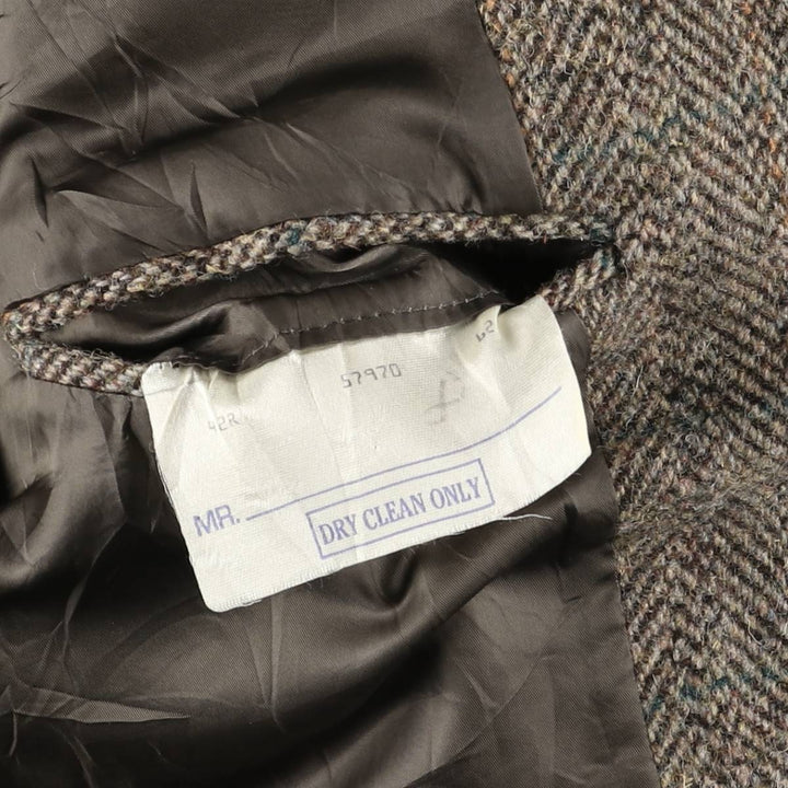 90'S Ralph Lauren POLO by Ralph Lauren Check Pattern Tailored Jacket, Made in USA, Men's Size L unclear beige type brown Vintage Second Hand