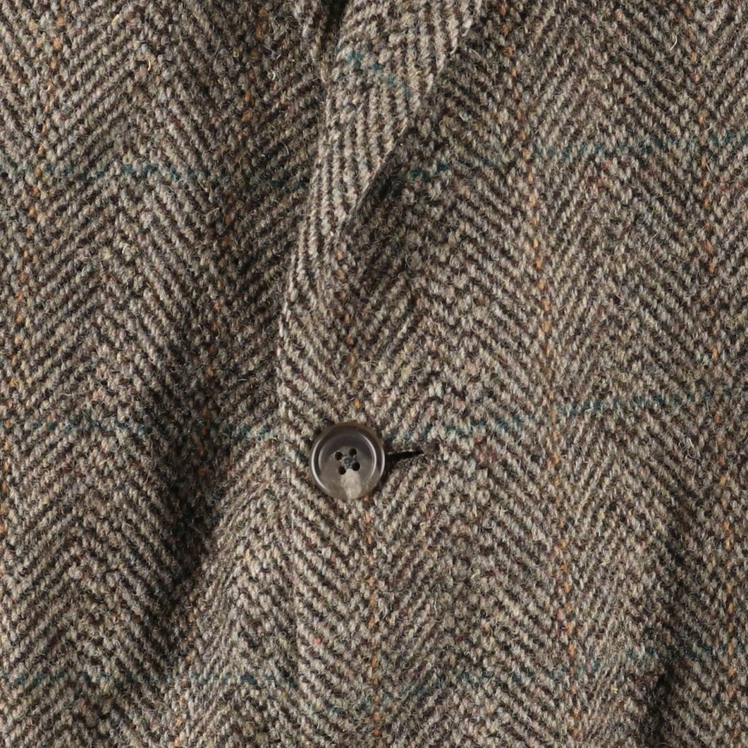 90'S Ralph Lauren POLO by Ralph Lauren Check Pattern Tailored Jacket, Made in USA, Men's Size L unclear beige type brown Vintage Second Hand