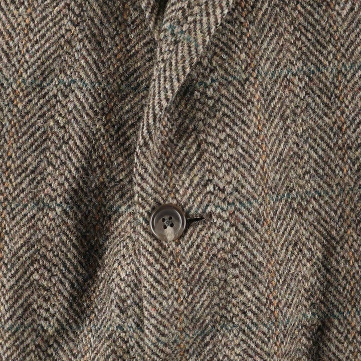 90'S Ralph Lauren POLO by Ralph Lauren Check Pattern Tailored Jacket, Made in USA, Men's Size L unclear beige type brown Vintage Second Hand