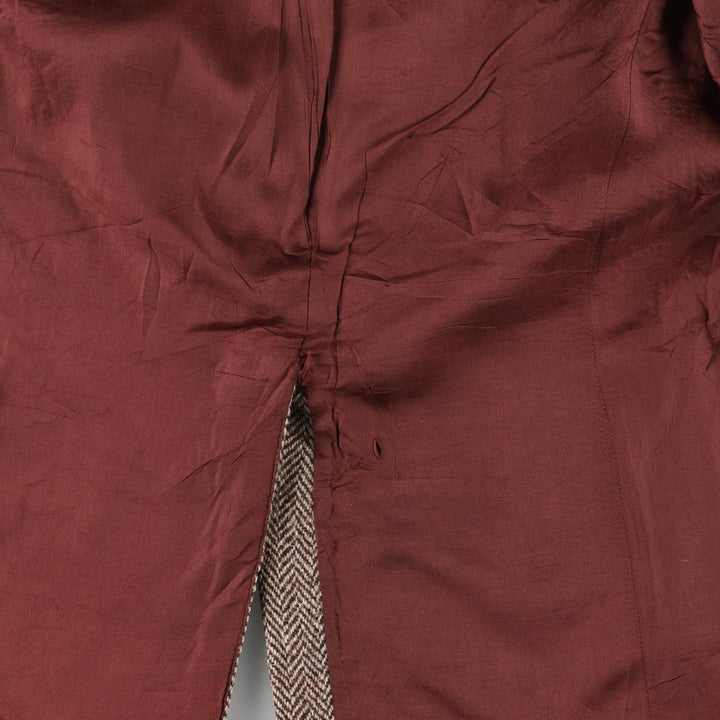 Vintage 1990'S Simpsons Harris Tweed Herringbone Wool Tailored Jacket, Men's Size Medium wool brown type Vintage Second Hand