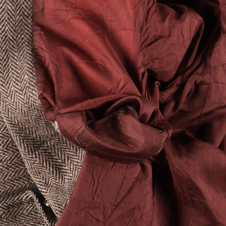 Vintage 1990'S Simpsons Harris Tweed Herringbone Wool Tailored Jacket, Men's Size Medium wool brown type Vintage Second Hand