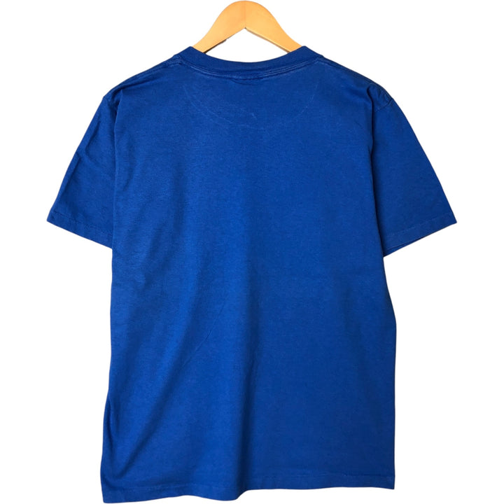 90'S ONEITA POWER-T Message Print T-Shirt Made in USA Men's L Size Vintage cotton blue type Vintage Second Hand