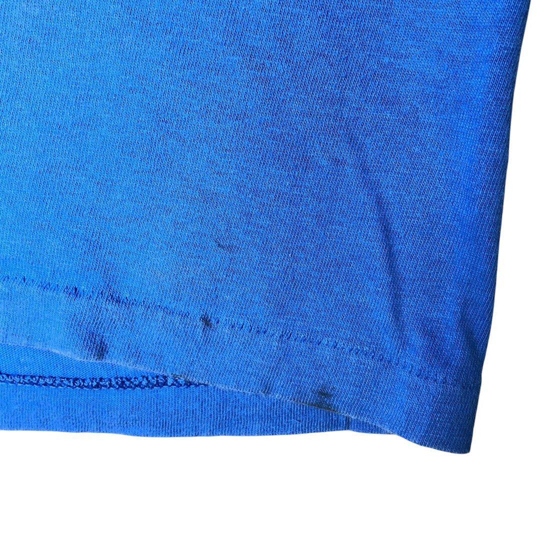 90'S ONEITA POWER-T Message Print T-Shirt Made in USA Men's L Size Vintage cotton blue type Vintage Second Hand