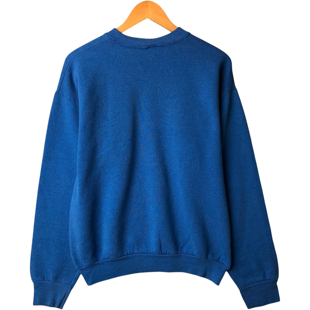 90'S Fruit of the Loom Mickey Mouse character sweatshirt, made in the USA, men's size L, vintage cotton blue type Vintage Second Hand