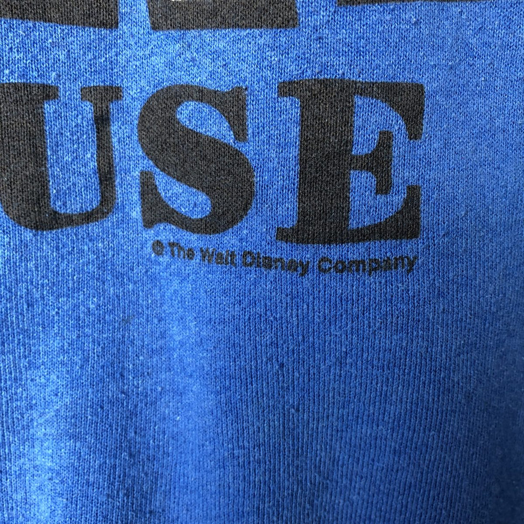 90'S Fruit of the Loom Mickey Mouse character sweatshirt, made in the USA, men's size L, vintage cotton blue type Vintage Second Hand