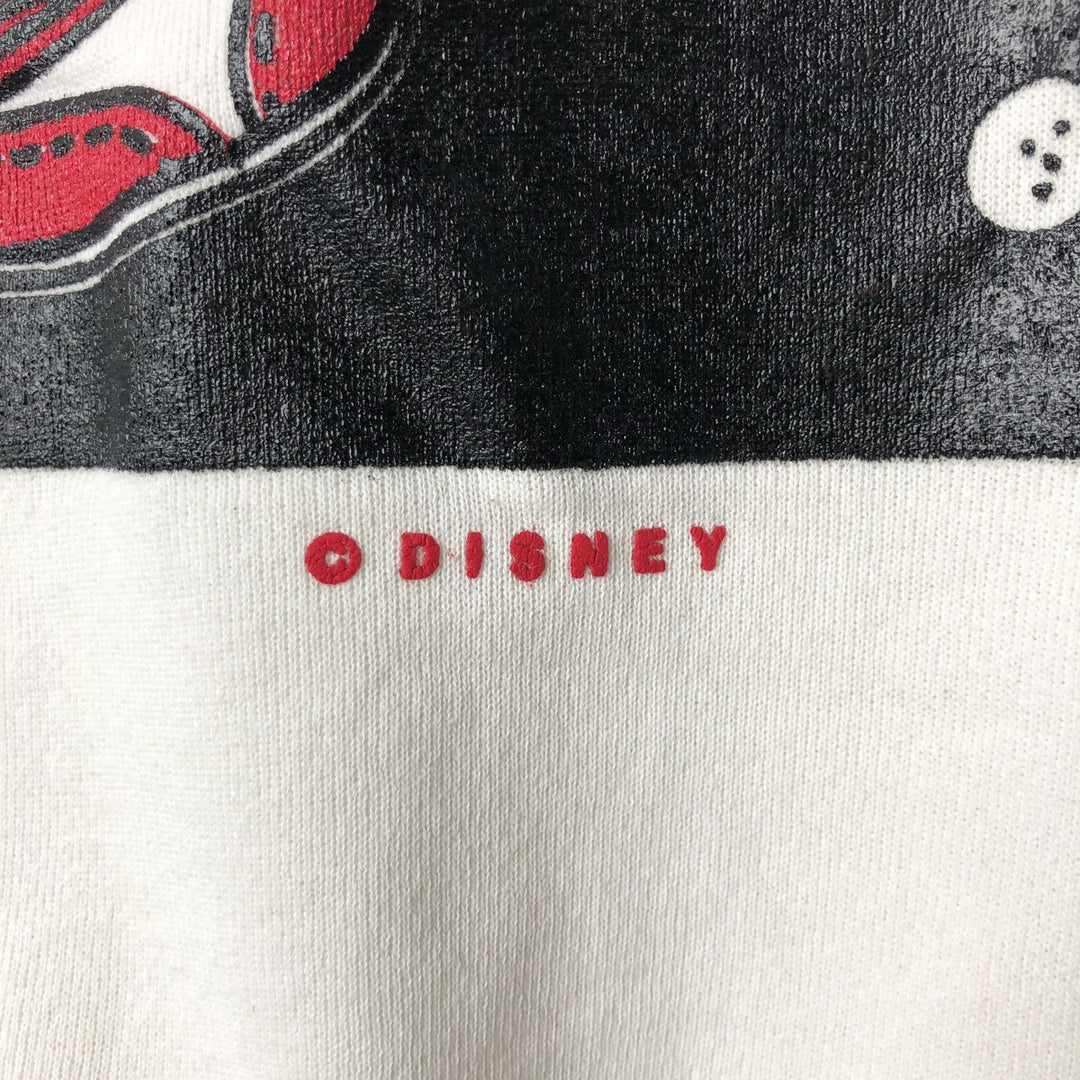 90s-00'S Hanes ACTIVEWEAR Mickey Mouse Character Sweatshirt, Made in USA, Men's Size XL cotton white type Vintage Second Hand
