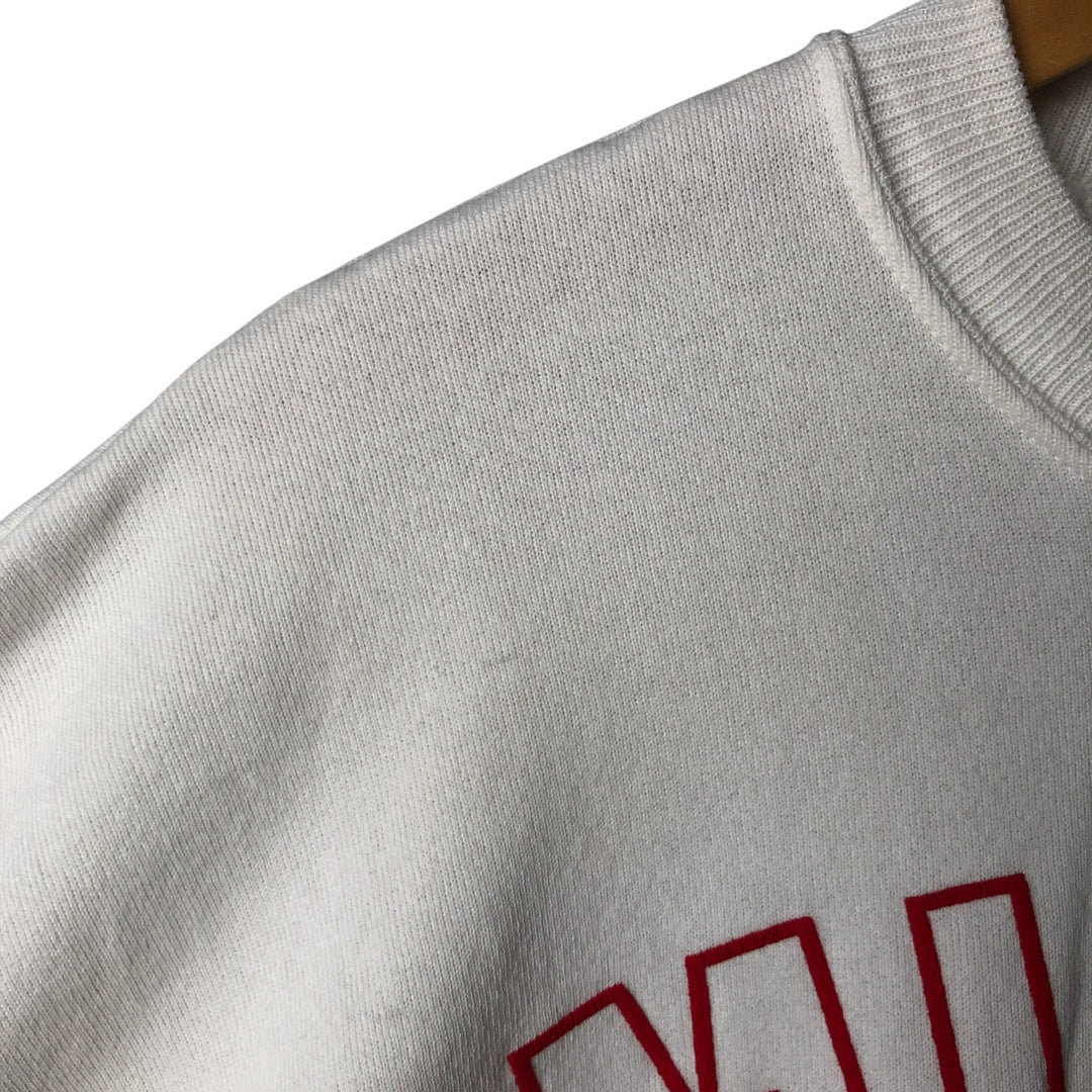 90s-00'S Hanes ACTIVEWEAR Mickey Mouse Character Sweatshirt, Made in USA, Men's Size XL cotton white type Vintage Second Hand