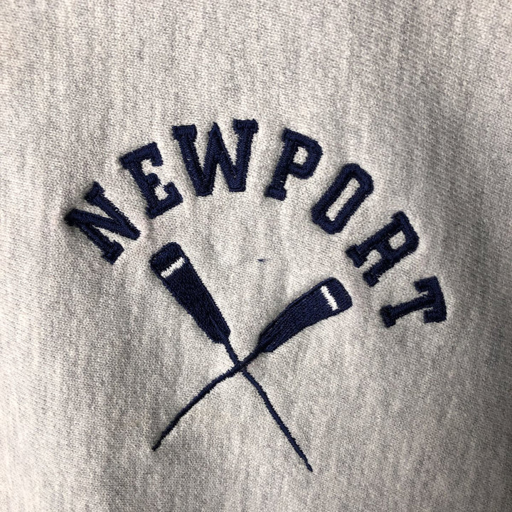 90'S Champion Reverse Weave Embroidered Tag College Sweatshirt Trainer Made in USA Men's XXL Vintage cotton gray type Vintage Second Hand