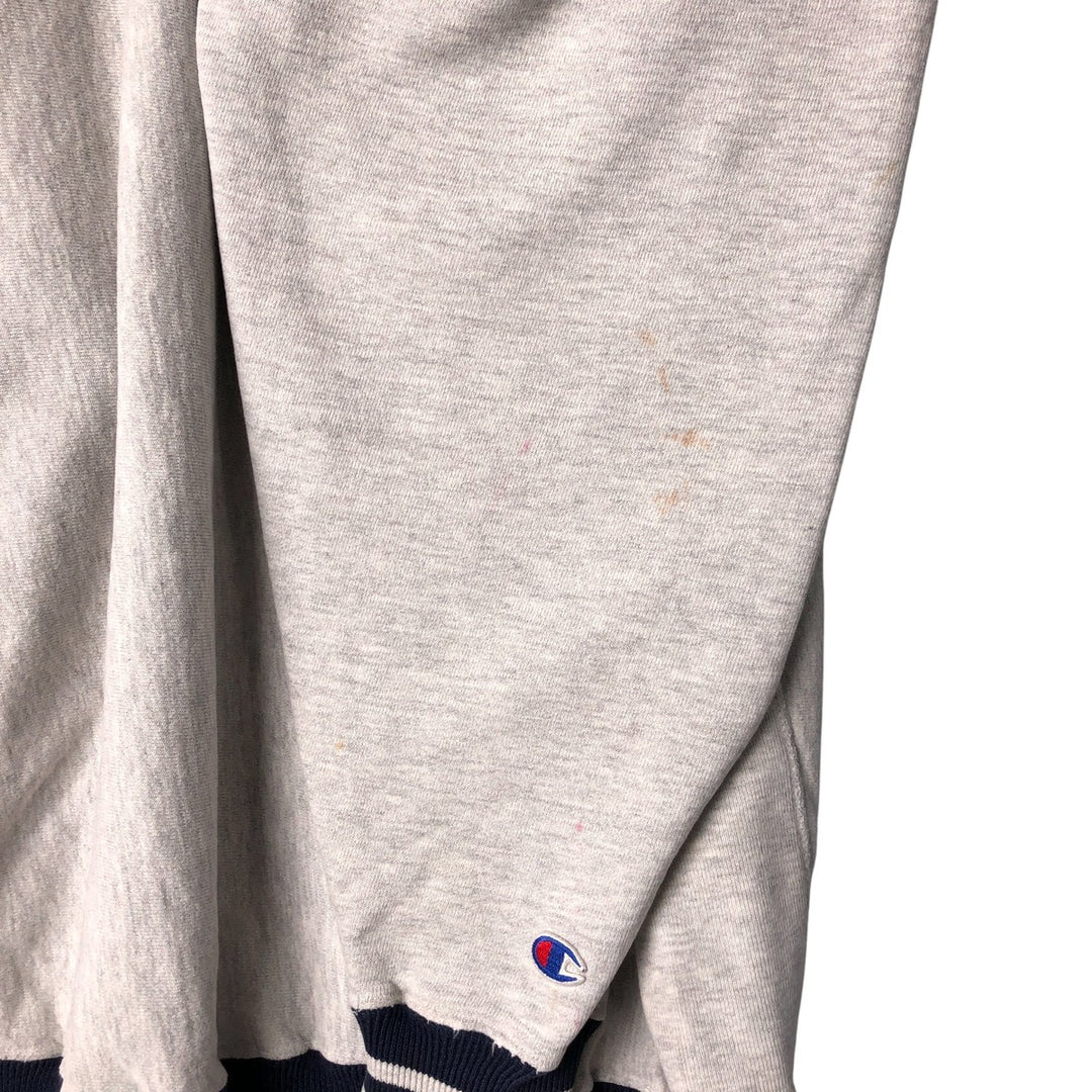 90'S Champion Reverse Weave Embroidered Tag College Sweatshirt Trainer Made in USA Men's XXL Vintage cotton gray type Vintage Second Hand