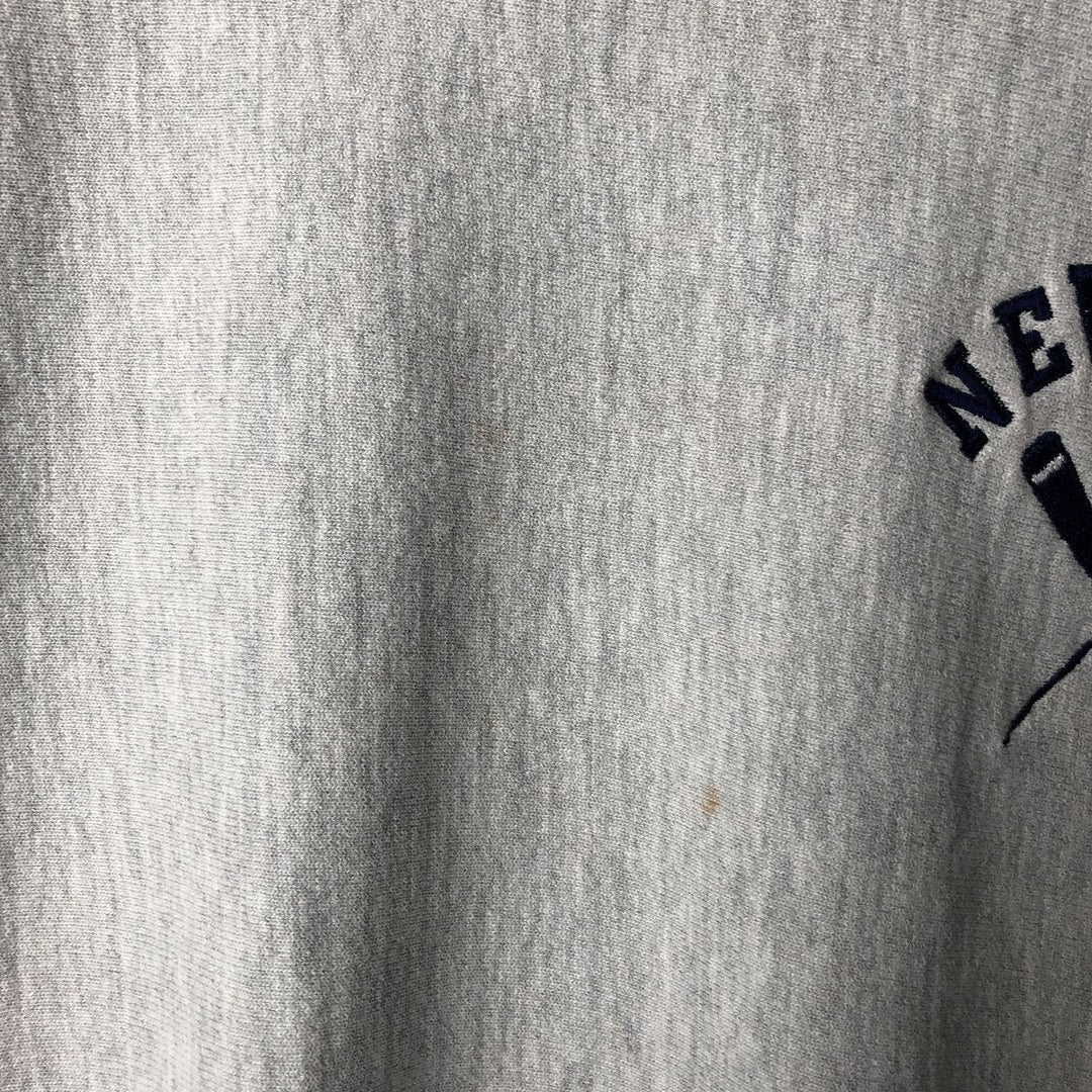 90'S Champion Reverse Weave Embroidered Tag College Sweatshirt Trainer Made in USA Men's XXL Vintage cotton gray type Vintage Second Hand