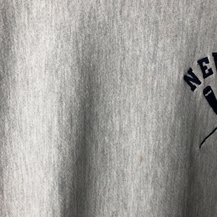 90'S Champion Reverse Weave Embroidered Tag College Sweatshirt Trainer Made in USA Men's XXL Vintage cotton gray type Vintage Second Hand