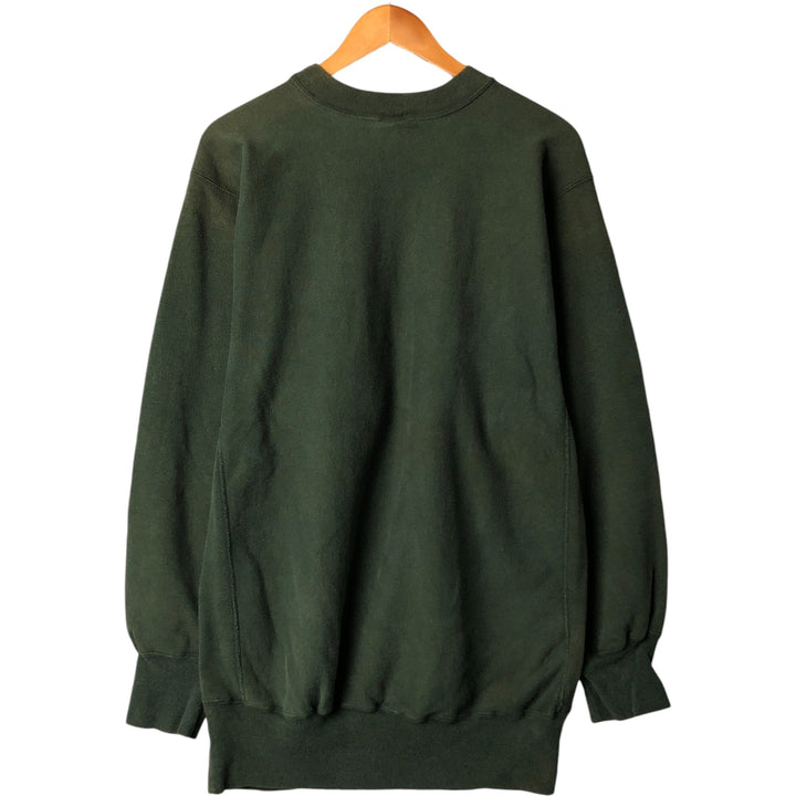 90'S Champion Reverse Weave College Sweatshirt with Embroidered Tag, Made in USA, Men's XXL cotton green type Vintage Second Hand