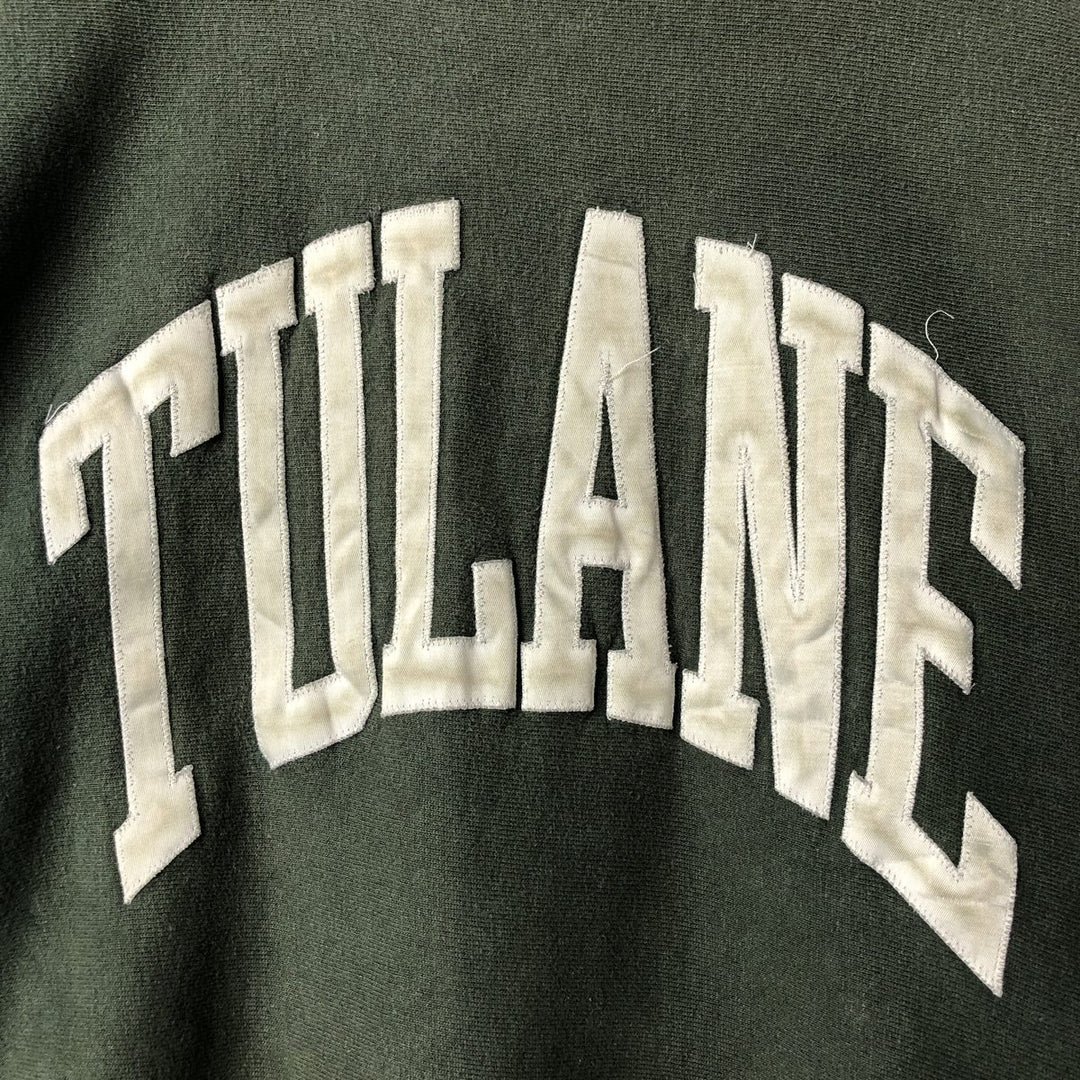 90'S Champion Reverse Weave College Sweatshirt with Embroidered Tag, Made in USA, Men's XXL cotton green type Vintage Second Hand