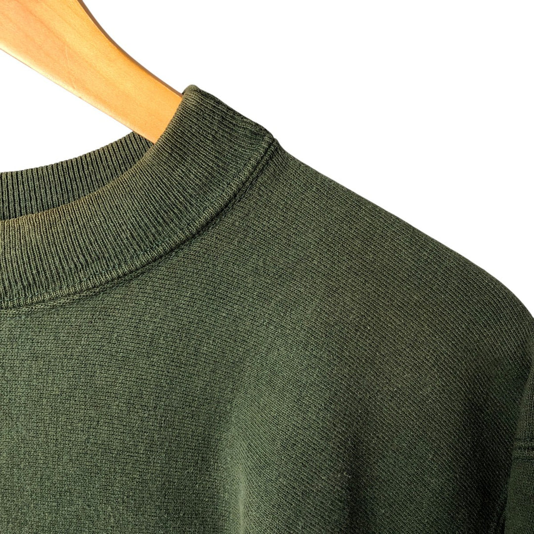 90'S Champion Reverse Weave College Sweatshirt with Embroidered Tag, Made in USA, Men's XXL cotton green type Vintage Second Hand