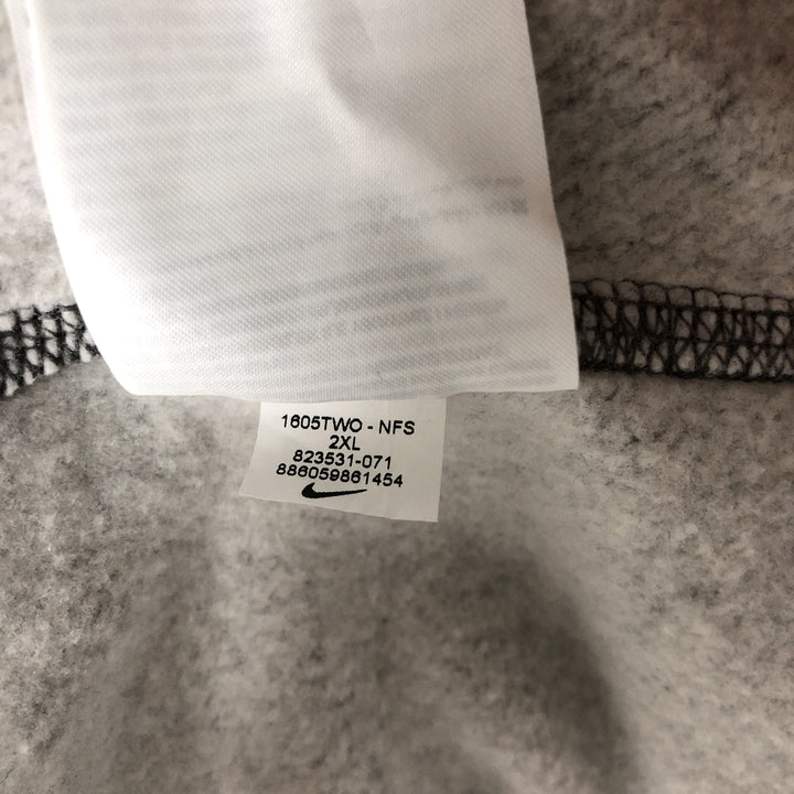 Nike Sweat Full Zip Hoodie Men's XXL cotton Charcoal Vintage Second Hand