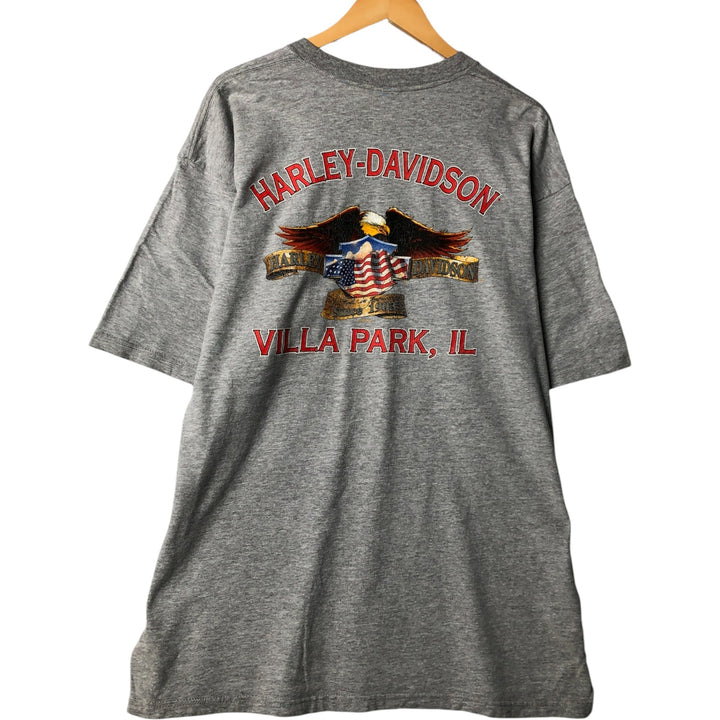 Vintage 90'S Harley-Davidson Eagle Motorcycle T-Shirt, Made in USA, Men's XXL cotton gray type Vintage Second Hand