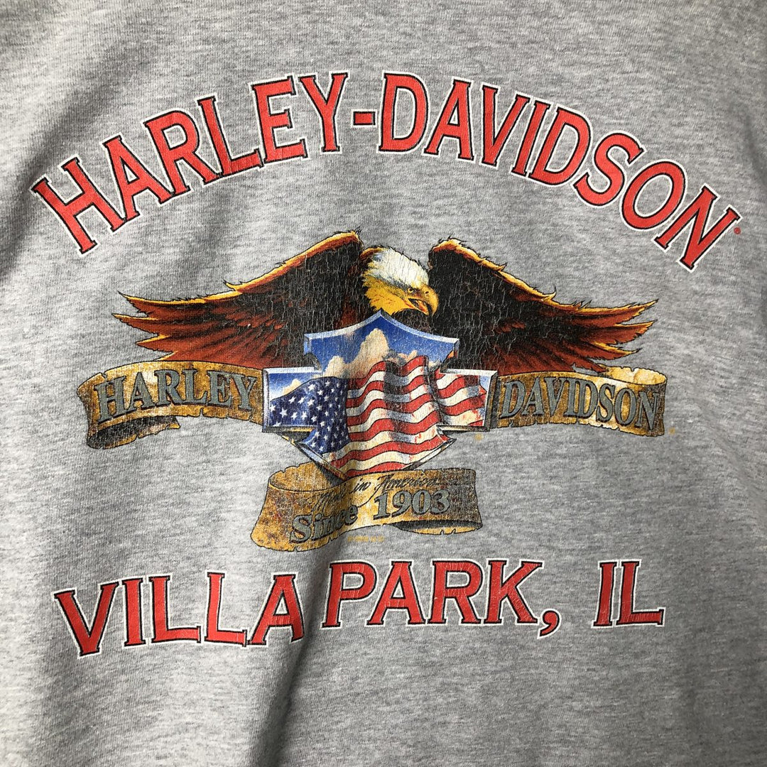 Vintage 90'S Harley-Davidson Eagle Motorcycle T-Shirt, Made in USA, Men's XXL cotton gray type Vintage Second Hand