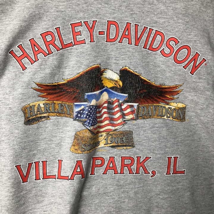 Vintage 90'S Harley-Davidson Eagle Motorcycle T-Shirt, Made in USA, Men's XXL cotton gray type Vintage Second Hand