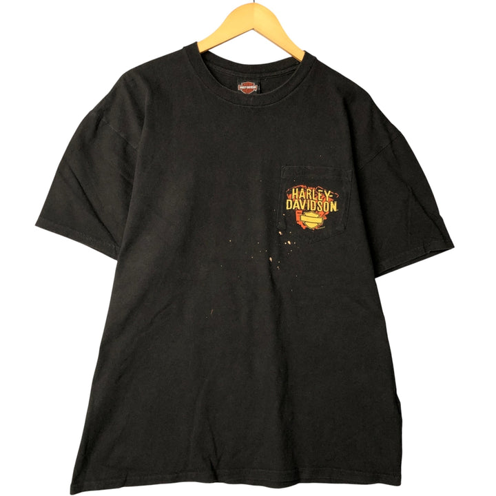 Harley-Davidson Motorcycle Bike T-shirt, Men's XL size cotton black type Vintage Second Hand