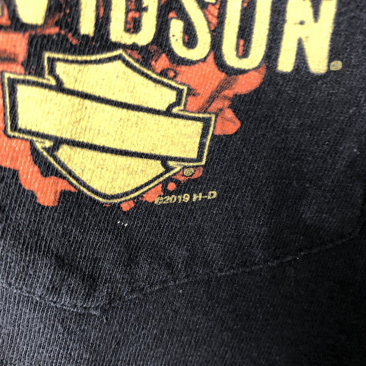 Harley-Davidson Motorcycle Bike T-shirt, Men's XL size cotton black type Vintage Second Hand
